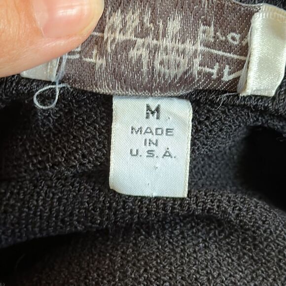 St. John by Marie Gray black knit double breasted cropped jacket - Picture 12 of 12